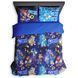 Детское полуторное постельное белье сатин/микросатин синий "Соник на синем фоне" собственного производства ПП025 фото 1