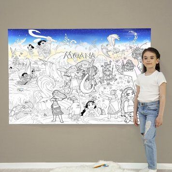 Детская большая МЕГА раскраска 150х100 &laquo;Муана&raquo; РК030 фото